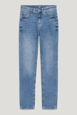 Slim jeans - wysoki stan - materiał z recyklingu