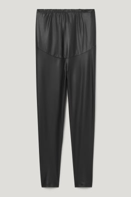 Umstands-Leggings - Lederimitat