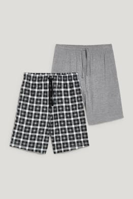 Pijama-Mono Con Capucha - De Cuadros Negro | Pijamas C\u0026A Hombre - Fotoluna