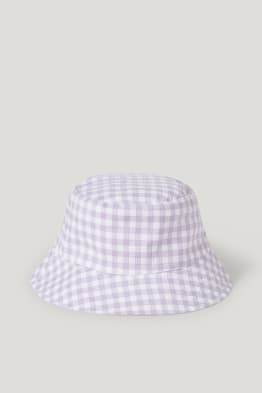 Sombrero reversible - de cuadros