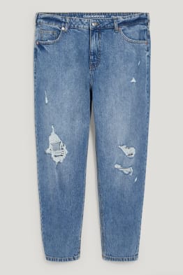 CLOCKHOUSE - tapered jeans - wysoki stan - materiał z recyklingu