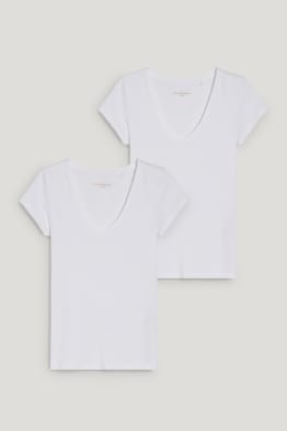 CLOCKHOUSE - lot de 2 - T-shirts - coton bio