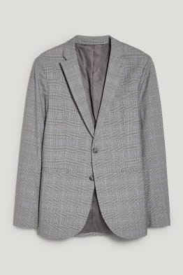 Oblekové sako - slim fit - stretch - LYCRA® - kostkované