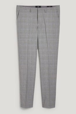 Pantalon de costume - coupe slim - matière extensible - LYCRA® - à carreaux