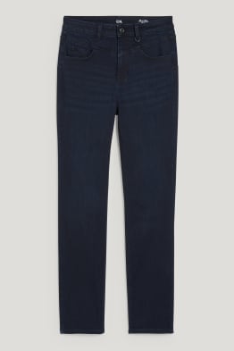 Slim jeans - wysoki stan - dżinsy modelujące