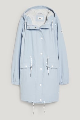 Rain jacket with hood