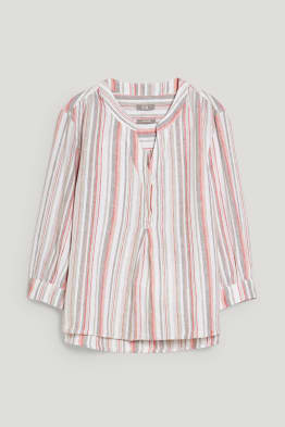 Linen blouse - striped