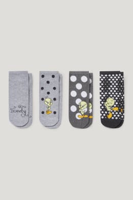 Multipack of 4 - trainer socks with motif - Tweety