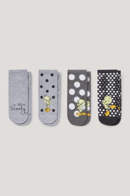 Lot de 4 paires - chaussettes de sport avec motif - Titi