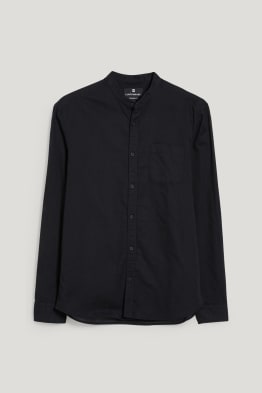 CLOCKHOUSE - Hemd - Regular Fit - Stehkragen - Bio-Baumwolle