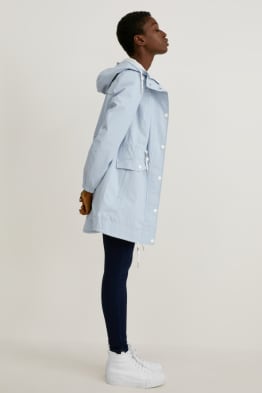 Rain jacket with hood