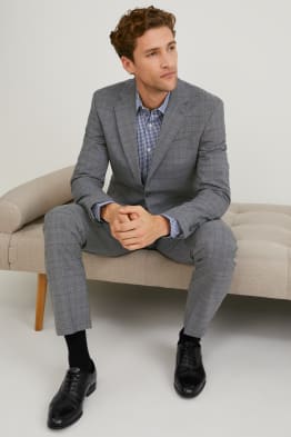 Veste de costume - regular fit - LYCRA® - à carreaux