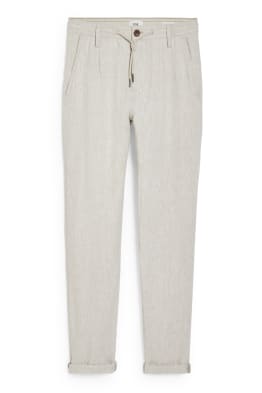 Chino - tapered fit - linnenmix