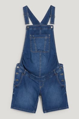 Maternity jeans - dungaree shorts - organic cotton