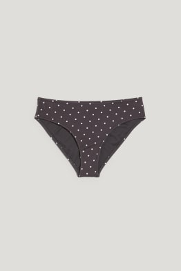 Bikini bottoms - mid-rise waist - polka dot