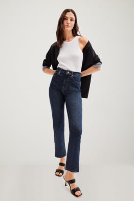 Made in EU - straight jeans- high waist - bio bavlna