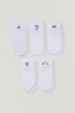 Multipack 5er - Sommer Party - Sneakersocken mit Motiv