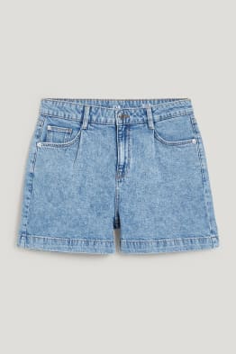 Missguided Denim geknöpfte mom-shorts aus jeans Damen Bekleidung Kurze Hosen Mini Shorts 