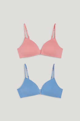 Lot de 2 - soutien-gorge sans armature - ampliformes - coton bio