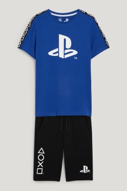 PlayStation - Set - Kurzarmshirt und Sweatshorts - 2 teilig