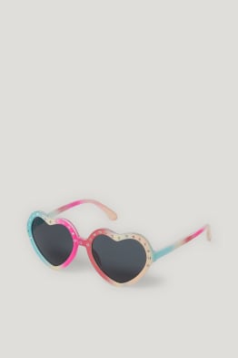 Set - occhiali da sole e custodia - 2 pezzi - effetto brillante