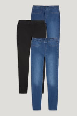 Confezione da 3 - jegging jeans - vita media