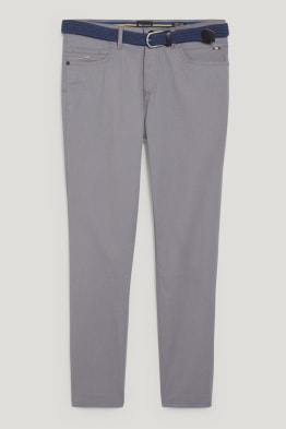 Pantalons amb cinturó - regular fit - LYCRA®