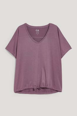 T-shirt sportiva - yoga - 4 Way Stretch - a righe