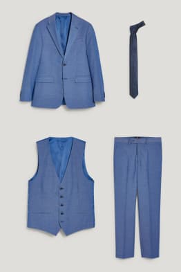 Oblek s kravatou - regular fit - LYCRA® - 4dílný