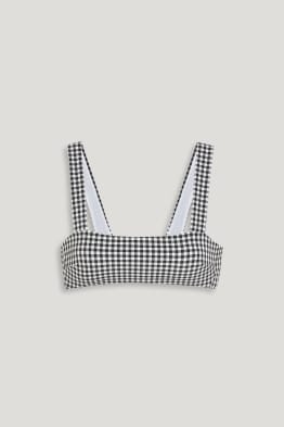 Reggiseno bikini - imbottito - senza ferretti - a quadretti