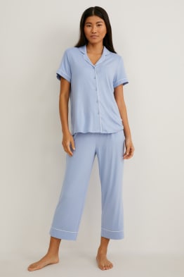 satin pyjama damen c&a