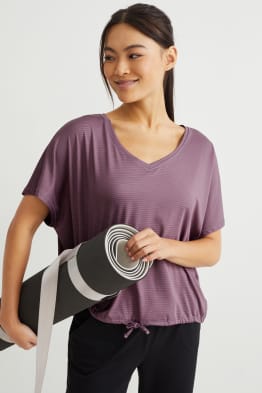Active T-shirt - yoga - 4 Way Stretch - striped