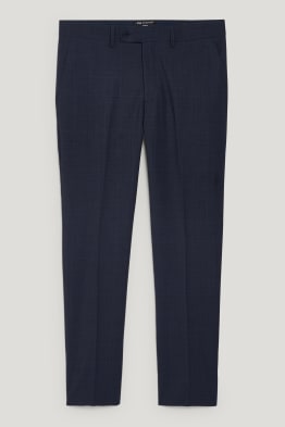 Pantaloni coordinabile in lana vergine - slim fit