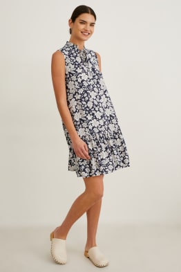 Vestit de línia evasé - de flors
