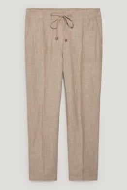 Leinenhose - Mid Waist - Tapered Fit