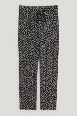 Pantaloni de stofă - talie medie - tapered fit - LENZING™ ECOVERO™