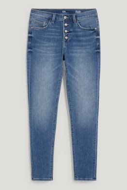 Skinny jeans-high waist C&A de Denim de color Azul Mujer Ropa de Vaqueros de Vaqueros skinny 