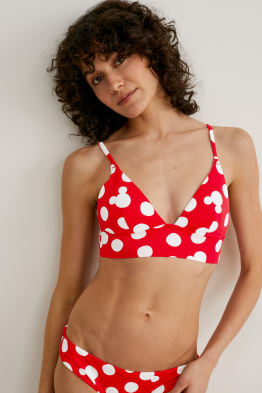 Bikinitopje - bandeau - gewatteerd - gerecyclede stof - Mickey Mouse