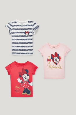 Wielopak, 3 szt. - Myszka Minnie - koszulka z krótkim rękawem