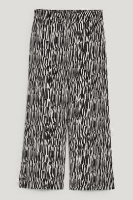 Pantaloni de stofă - talie medie - wide leg - LENZING™ ECOVERO™