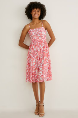 Chiffon-Kleid - geblümt