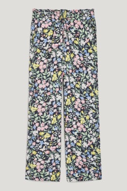 Cloth trousers - mid-rise waist - trousers