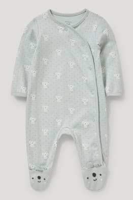 Pijama salopetă bebeluși - bumbac organic - cu buline