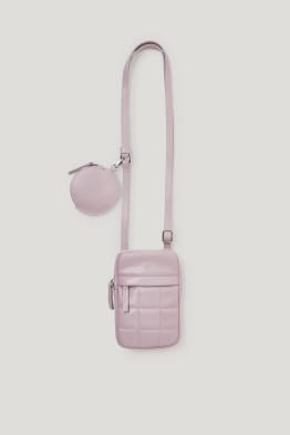 Set - Handytasche und Portemonnaie - Lederimitat - 2 teilig