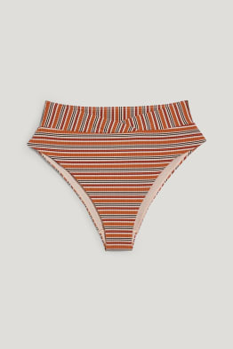 Slip bikini - vita alta - LYCRA® XTRA LIFE™ - a righe