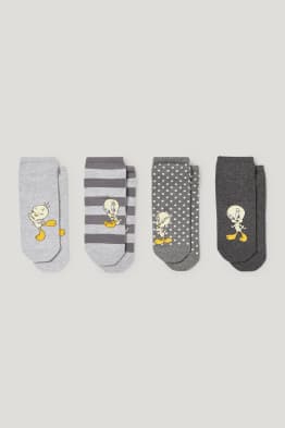 Pack de 4 - calcetines tobilleros con dibujo - Looney Tunes