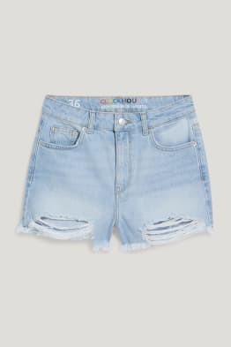 CLOCKHOUSE - shorts vaqueros - high waist - PRIDE