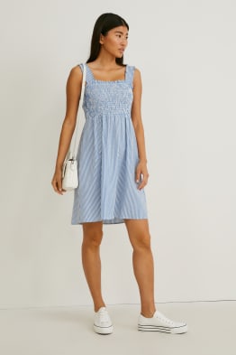 Fit & flare dress - recycled - striped