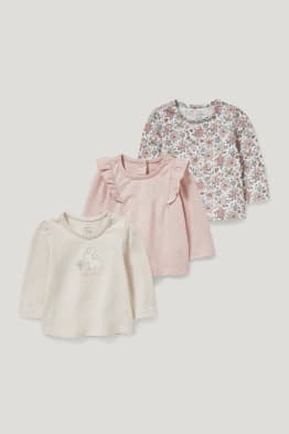 Pack de 3 - camisetas de manga larga para bebé