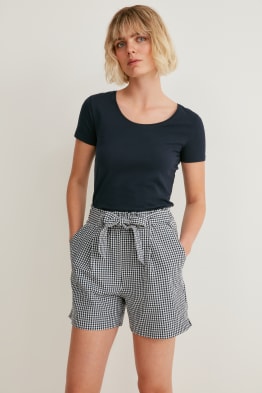 Shorts - Mid Waist - kariert